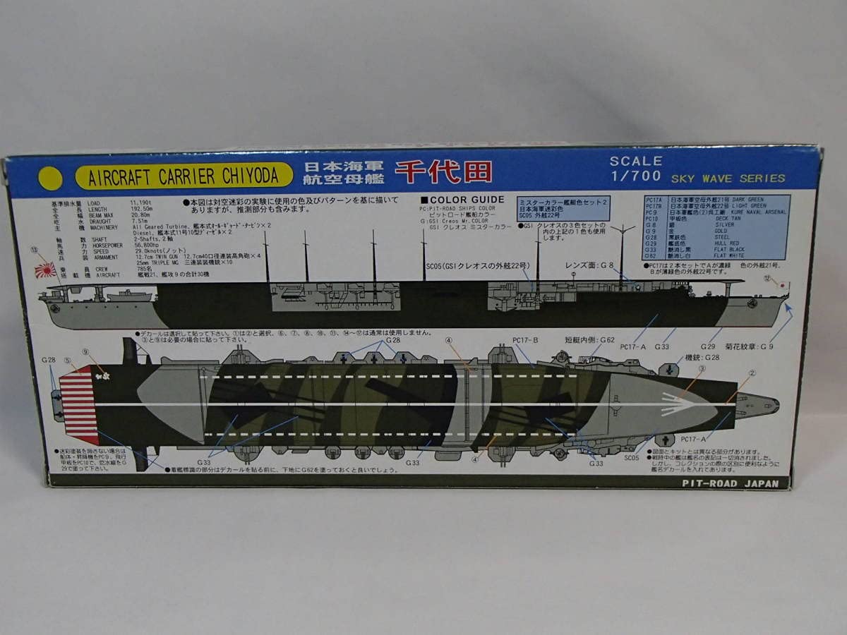 Amazon.co.jp: ピットロード 1/700 日本海軍航空母艦 千代田 W72